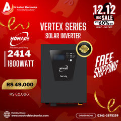 Homage Vertex SOLAR SUPPORTED INVERTER HVS 2414SCC 1200VA 1800W 12VDC 230VA Brand Warranty