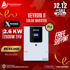 Inverex veyron II 2.6KW Premium MPPT Solar Inverter ( 2600W24V 5 Year Brand Warranty