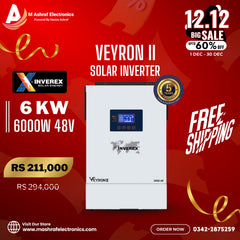 Inverex Veyron II 6KW 6000W 48V Built-In Wifi For Remote Monitoring 5 Year Brand Warranty 2024