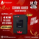 Crown Xavier 4 KW Inverter Pure Sine Wave Solar Hybrid Inverter 5 Year Warranty
