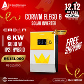 CROWN 6KW ELEGO 6 IP21 SOLAR INVERTER PV7000 Pure Sine Wave - Solar Inverter