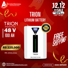 Trion WISE Solar Energy Storage System Built-in Wi-Fi and 51.2V 100Ah  48V  Lithium Battery 5 year Warranty M Ashraf Electronics