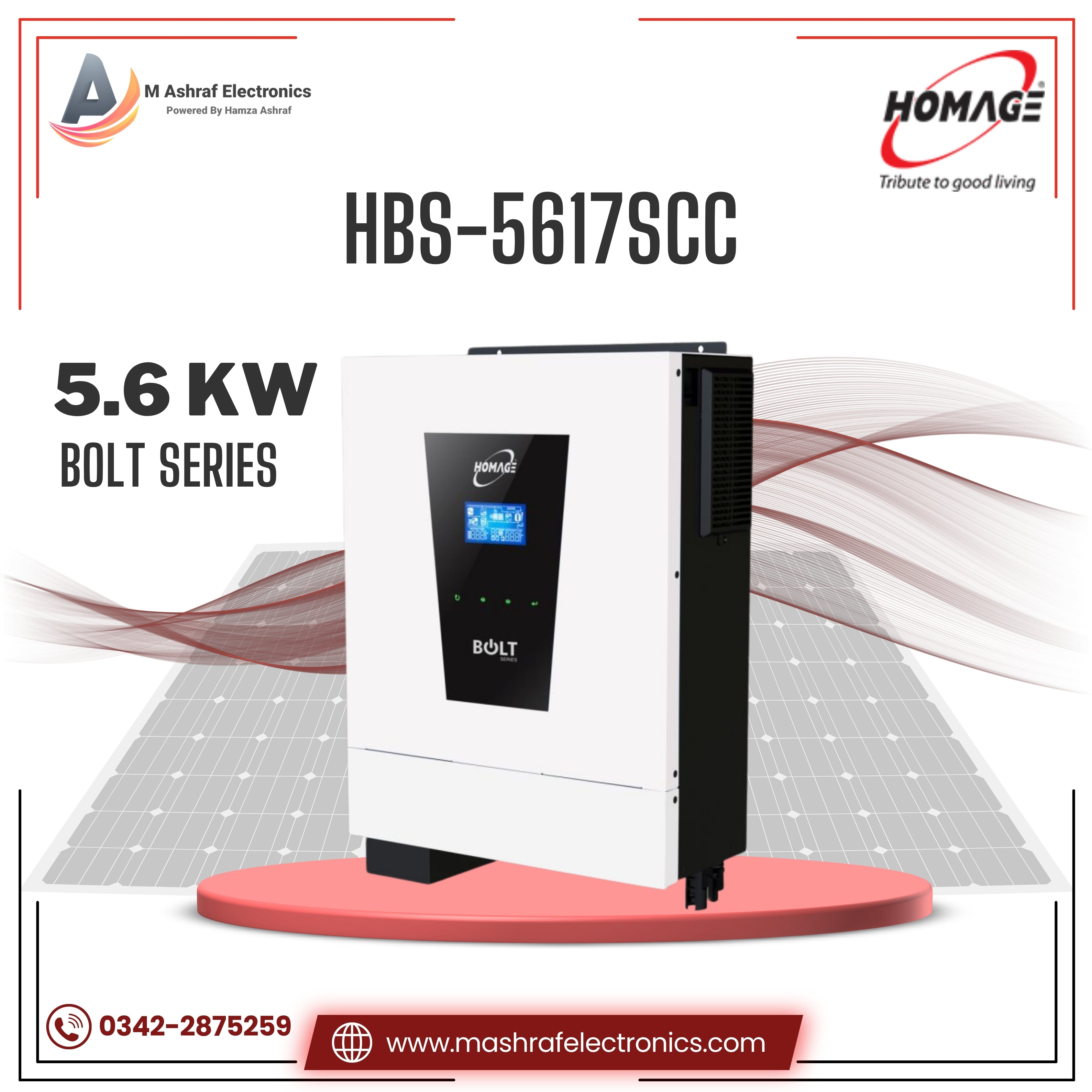 HOMAGE BOLT SERIES (HBS-5617SCC) UPS SOLAR SUPPORTED INVERTER