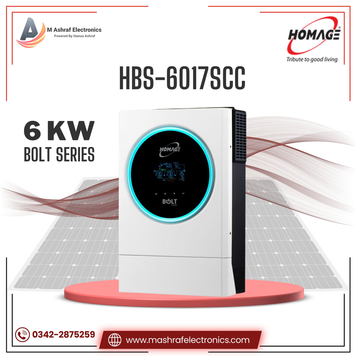 HOMAGE BOLT SERIES (HBS-6017SCC) UPS SOLAR SUPPORTED INVERTER