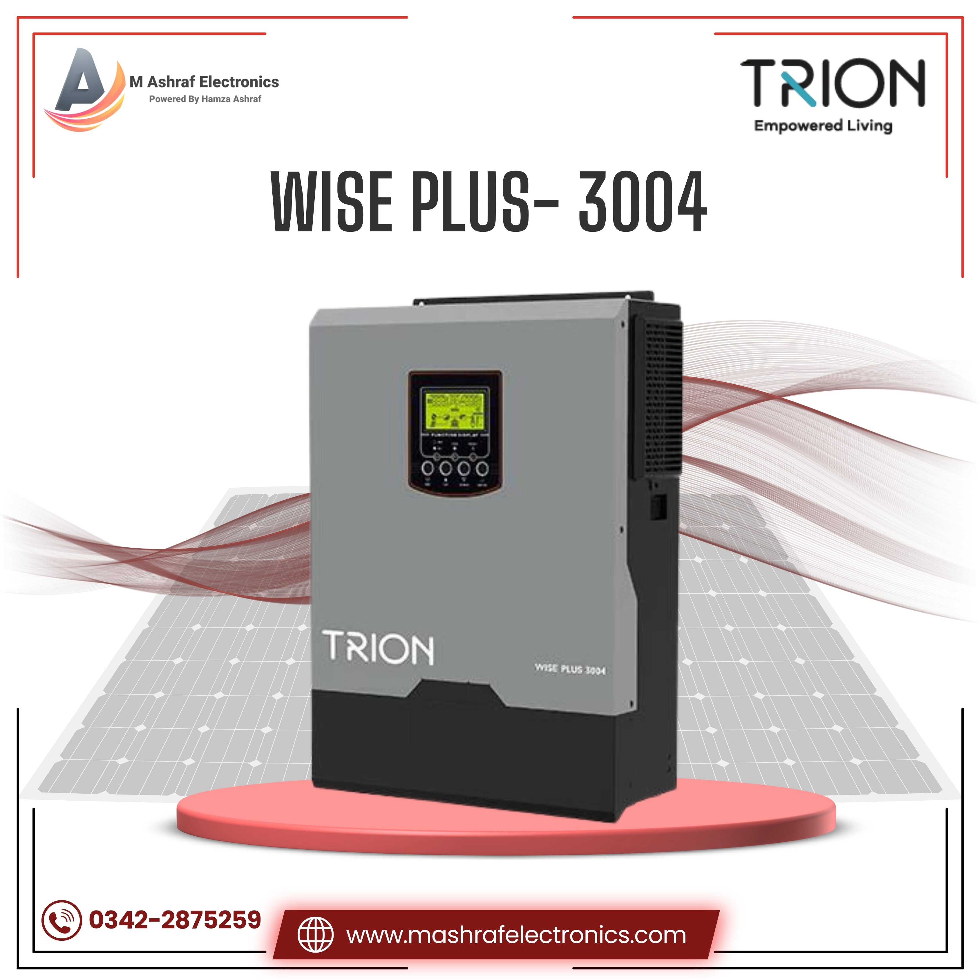 Trion Wise Plus-3004 3000W Off-Grid Solar Inverter with 3000W Solar Charge Controller