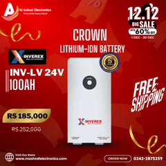 Inverex Lithium-ION battery  INVLV 24V2.6 100Ah 5 Year Warranty