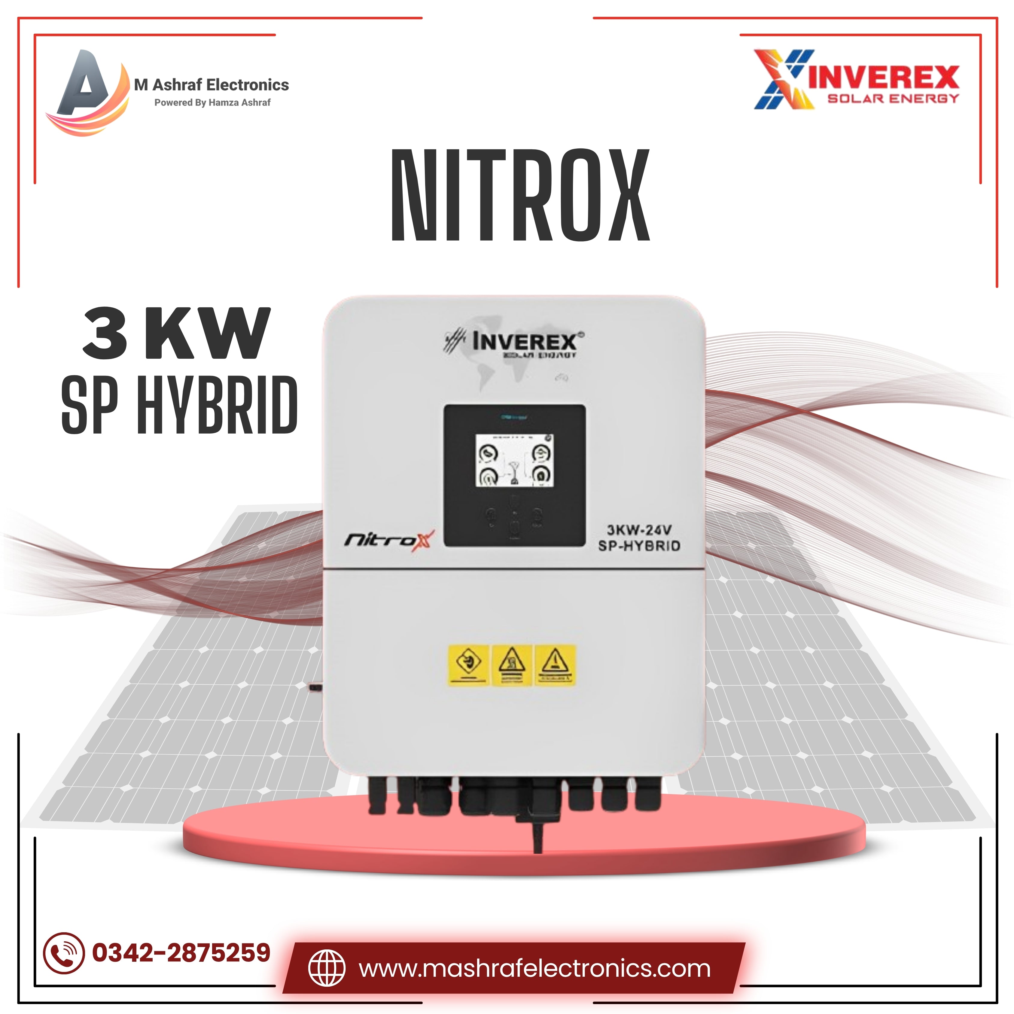 Inverex Nitrox 3KW – 24V Solar inverter (Single phase)