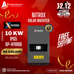 INVEREX NITROX  HYBRID 10 KW SP-5G  IP65 PV16000 5 Year Warranty M Ashraf Electronics