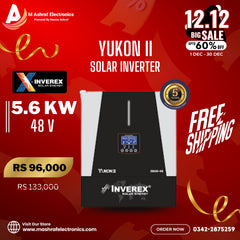 Inverex Yukon II .5.6 KW-48V Solar Inverter High-Efficiency Pure Sine Wave Inverter 5 Years Brand Warranty