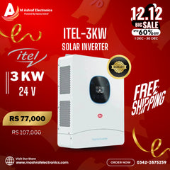 Itel 3kW Hybrid Solar Inverter Smart Pure Sine Wave Output 5 Years Warranty