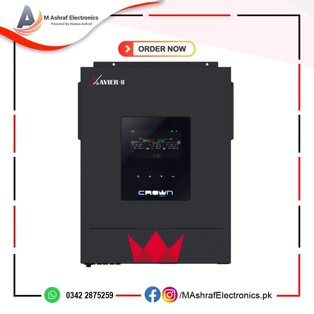 Crown Micro Xavier 3KW 3000 Watt Hybrid Solar Inverter Xavier Pure Sine Wave - M Ashraf Electronics