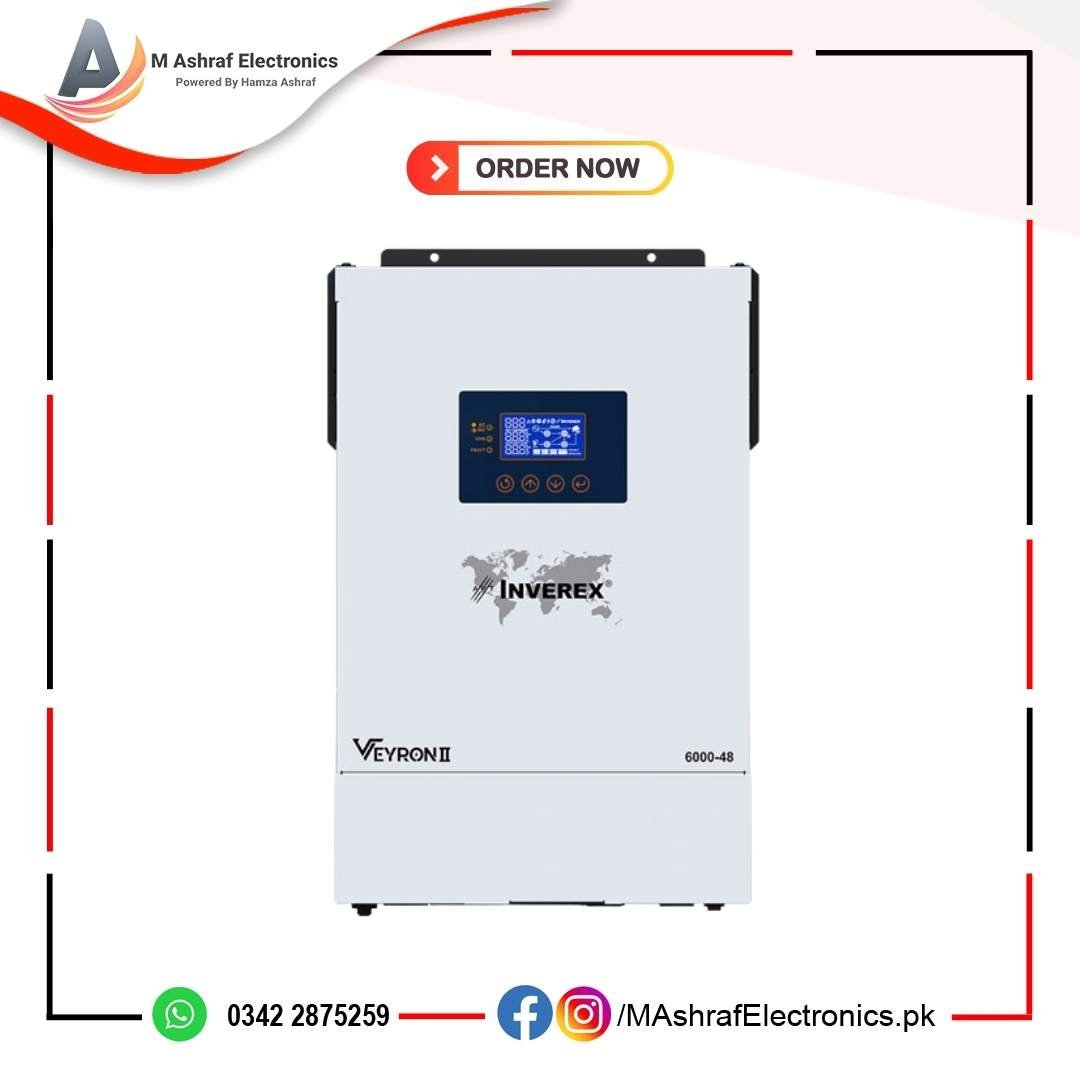 Inverex Veyron II 6KW 6000W 48V Built - In Wifi For Remote Monitoring 5 Year Brand Warranty 2024 - M Ashraf Electronics