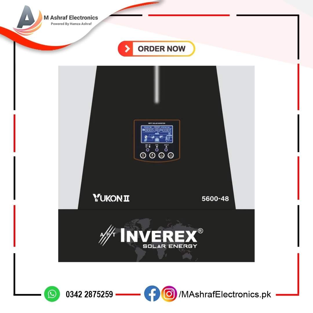 Inverex Yukon II .5.6 KW - 48V Solar Inverter High - Efficiency Pure Sine Wave Inverter 5 Years Brand Warranty - M Ashraf Electronics