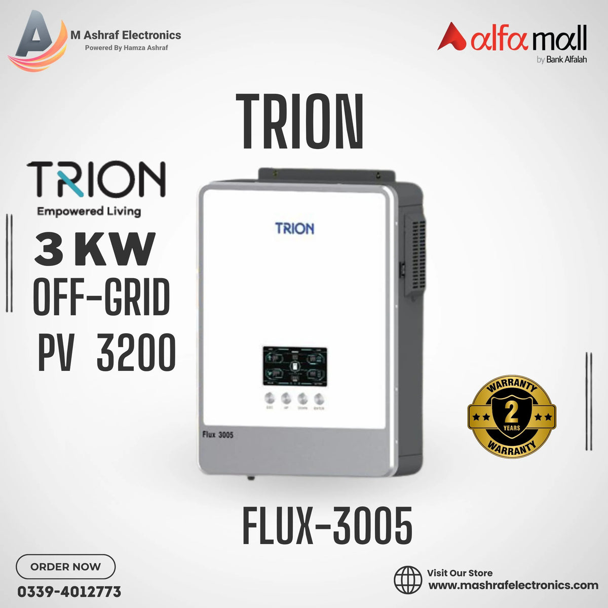 Trion Flux 3005 3000 Watts Off Grid Solar Inverter with Solar Charge Controller