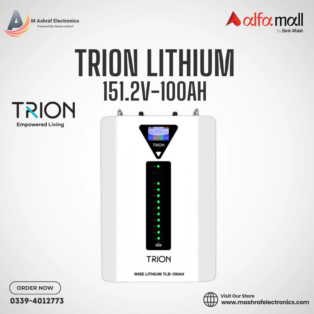 Trion WISE Solar Energy Storage System Built-in Wi-Fi and 51.2V 100Ah  48V  Lithium Battery 5 year Warranty M Ashraf Electronics
