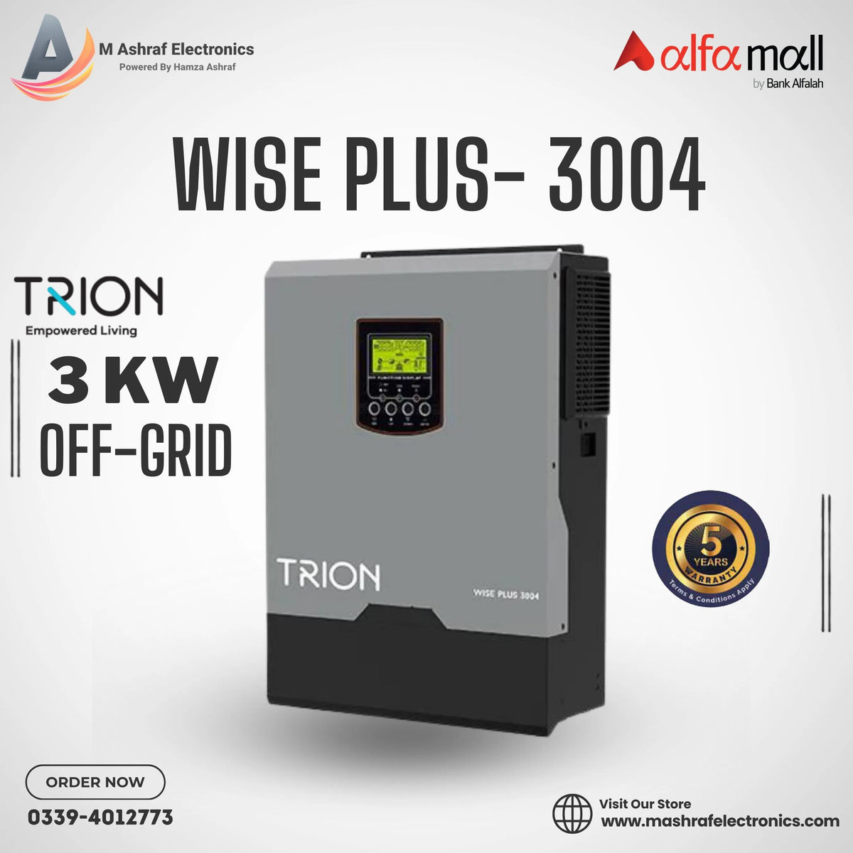Trion Wise Plus-3004 3000W Off-Grid Solar Inverter with 3000W Solar Charge Controller