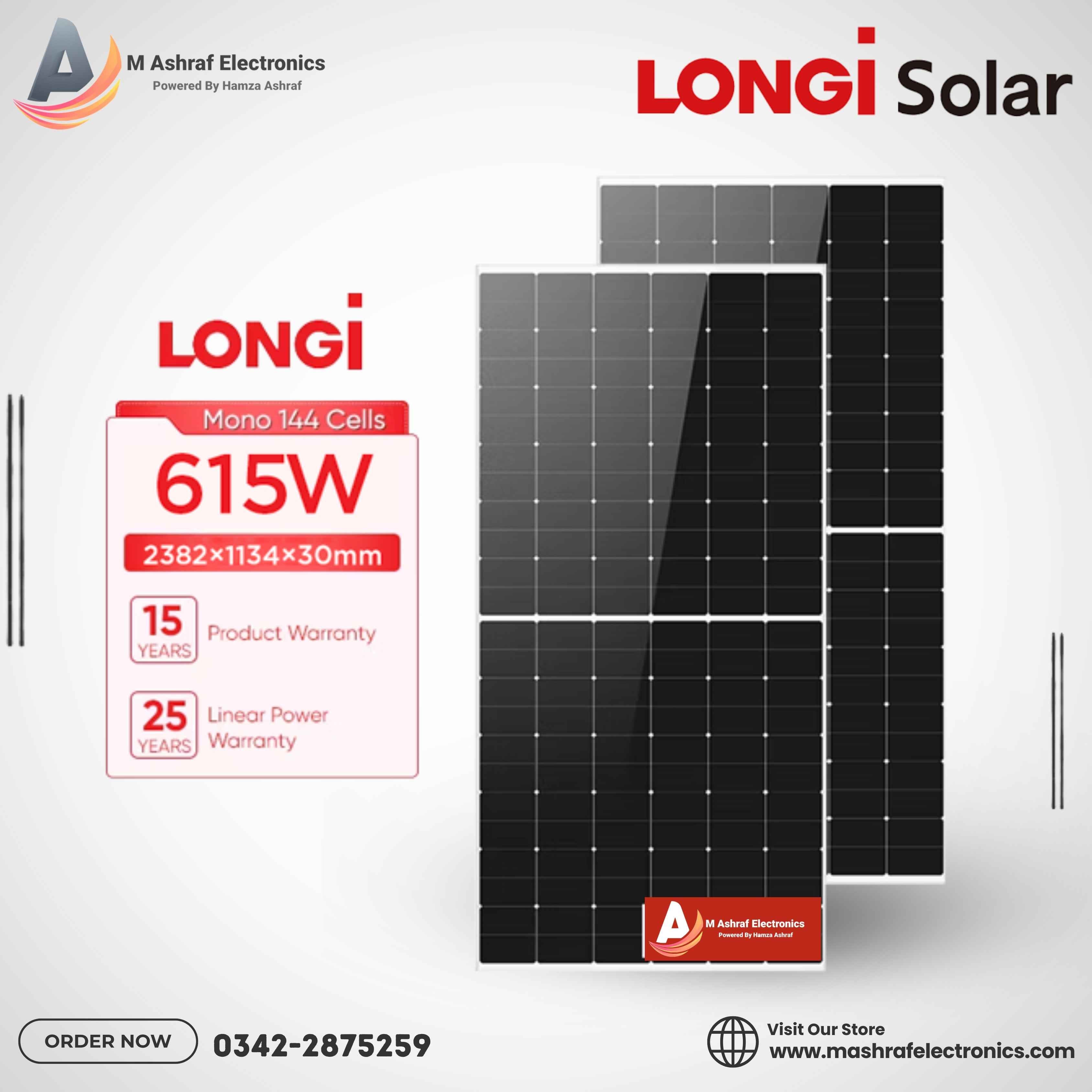 LONGI 615W High Efficiency Solar Mono Crystalline HIMO7 SOLAR PANEL