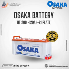 Osaka HT 200 21 plates 120 AH Battery 06 months Warranty